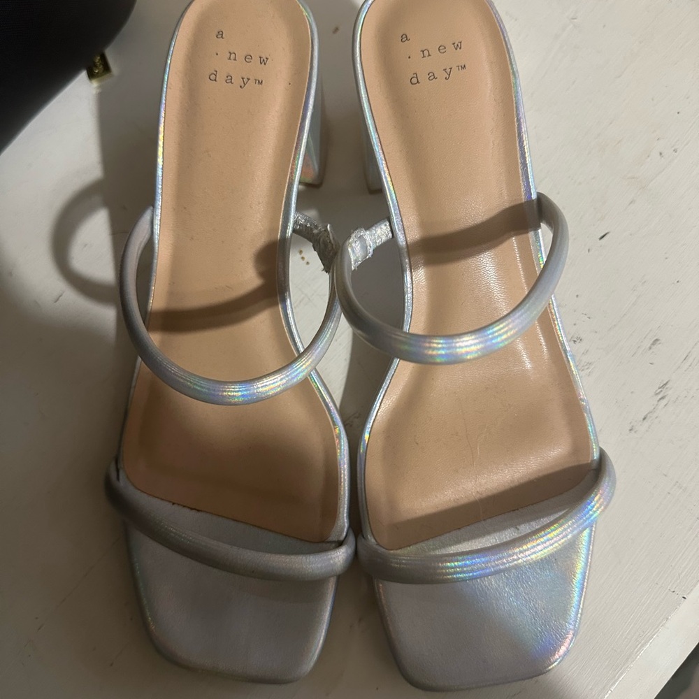 A New Day Silver Women's Heeled Sandals